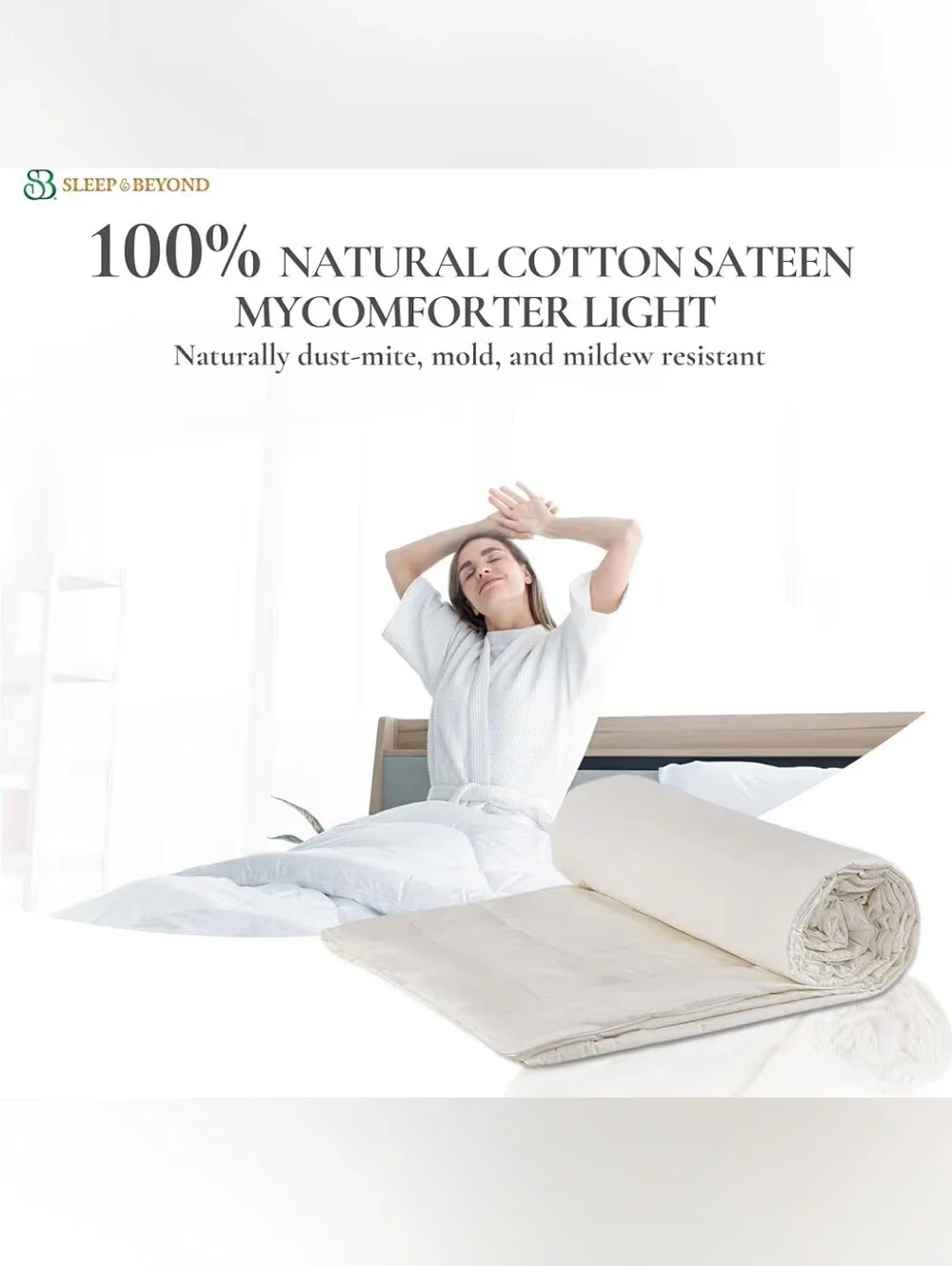 Sleep & Beyond myComforter Light 100% Organic Wool Comforter for All Seasons